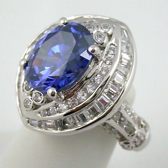 Victoria Wieck 5.42ct Simulated Tanzanite Ring - Picture 1 of 14